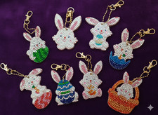 Diamond Painting Anhänger/Schmuck/Deko Set: Ostereier & Osterhasen, NEU