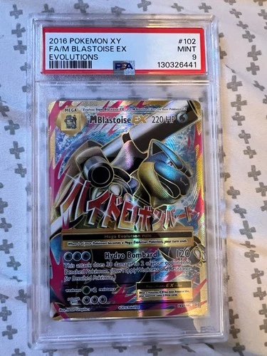 PSA 9 M Blastoise EX Full Art 102/108 XY Evolutions