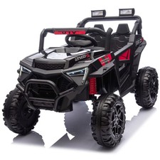 24V 400W Kids Electric UTV w/ Remote, 4-Wheel Suspension, LED Lights, MP3