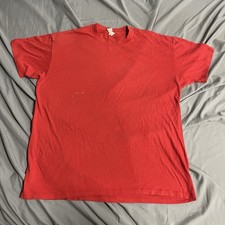 Vintage 80s Blank Sportswear II Distressed Red T Shirt Size XL Made In USA