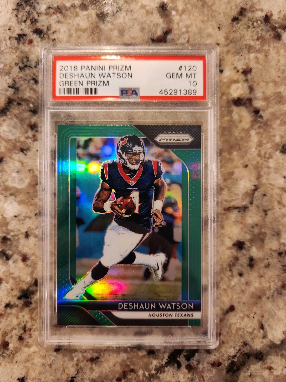 PSA 10 - 2018 Panini Prizm Green Prizm Deshaun Watson #120 - POP 2