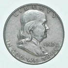 Better 1949 US Franklin 90% Silver Half Dollar Coin Collection Set Break *667