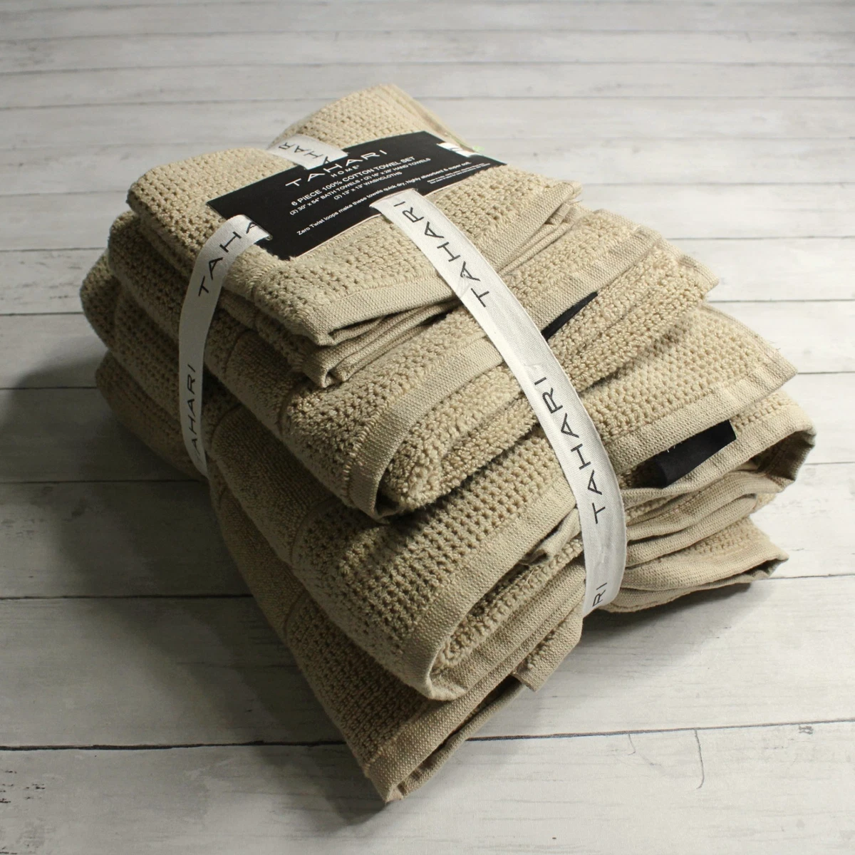 best bath towel tahari towels home goods Tahari Bath Towel Set 100% Cotton Beige Hand Towels Washcloth Piece