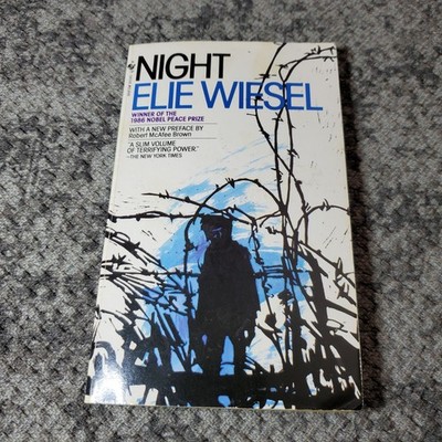 Night Elie Wiesel 1982 25th Anniversary Edition Holocaust Memoir Bantam