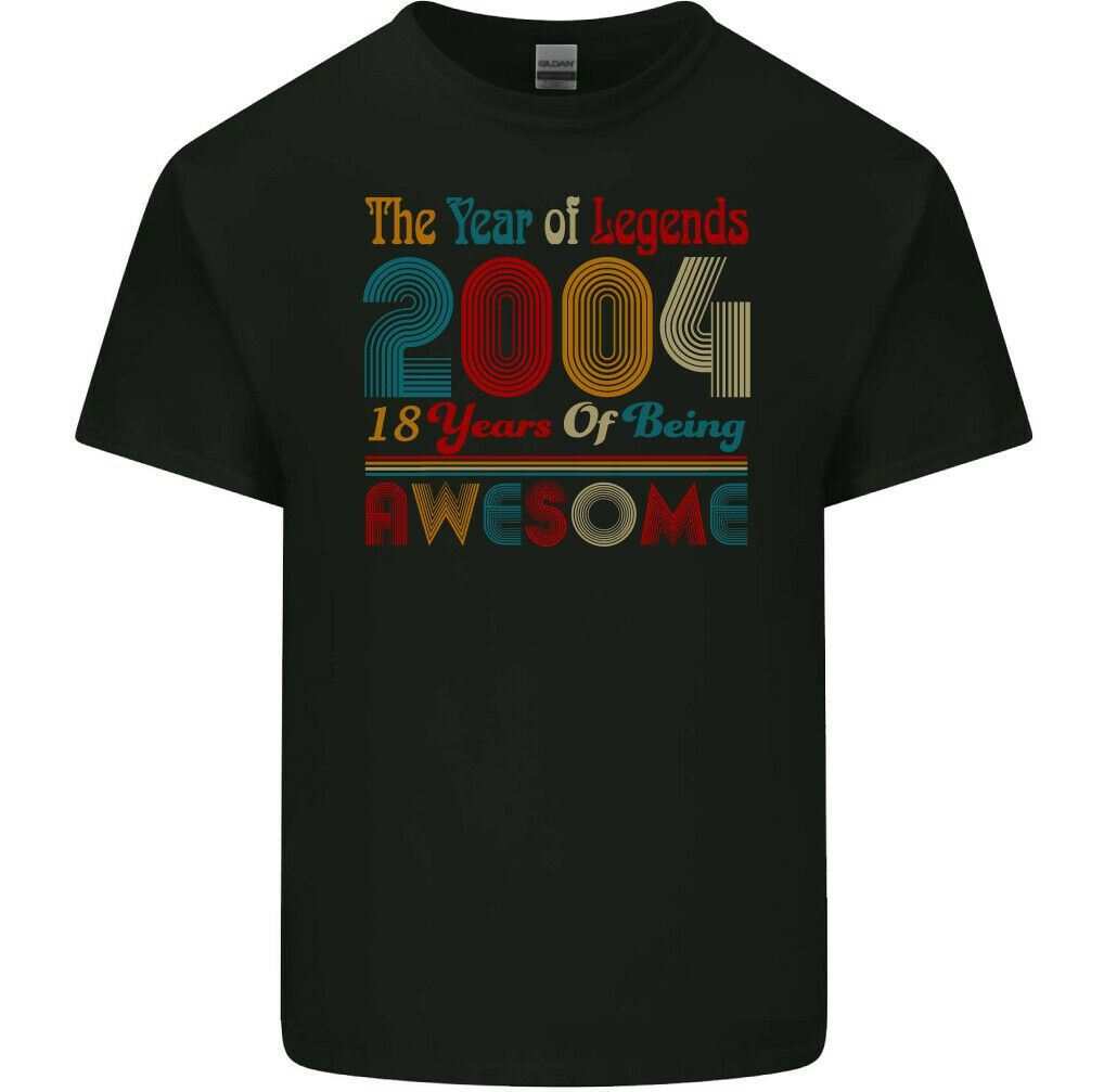 20th Birthday T-Shirt 2004 Mens Funny Year OF LEGENDS 20 Year Old Being Awesome