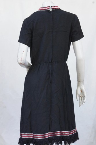 Vintage 70s Boho Midi Dress Ethnic Hippie Cottagecore Grannycore Retro - Picture 6 of 11