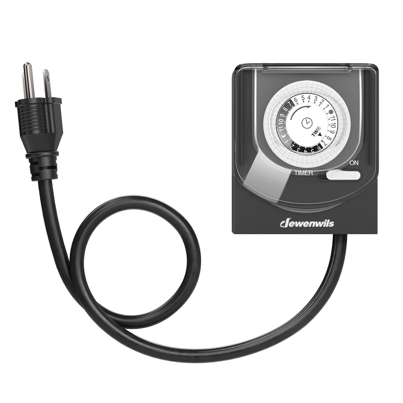 DEWENWILS Outdoor Timer Outlet Light  Switch 2 ft Cord Waterproof Plug in