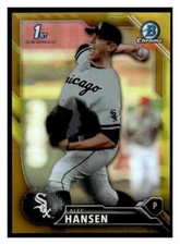 2016 Bowman Draft #BDC-93 Alec Hansen Chrome Gold Refractor #/50