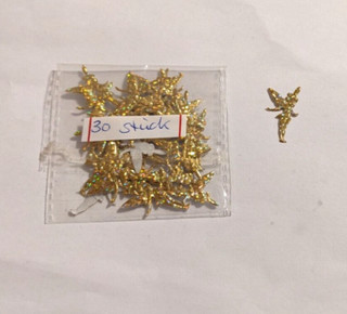 30 Elfen aus Stoff gold Effektfolie basteln Karten Kerzen Deko Vasen