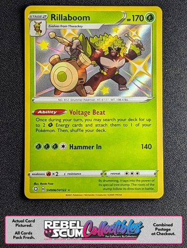 Rillaboom (Shiny Vault Holo Rare) | SV006/SV122 | Shining Fates | MINT