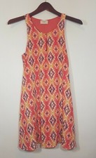 Everly Nordstrom Dress Pink Aztec Print Shift Sleeveless Size S