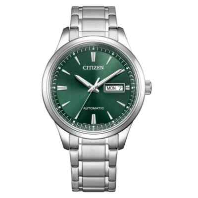 Citizen Herrenuhr Automatik Grün 40mm Stahl NY4058-79X Day-Date
