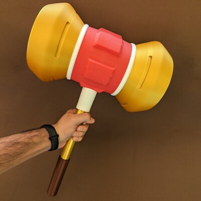Amy Rose's hammer from Sonic 3D printed, improved version (reduced version)