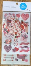 Recollections Be My Happy VALENTINE'S DAY Love Hearts Roses Die Cuts  Stickers