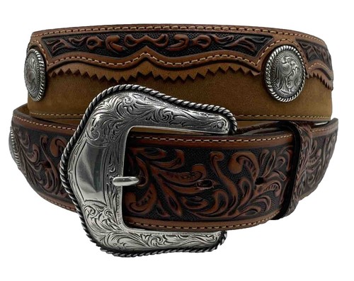 Vintage Tony Lama Black Leather Belt 38 Large Western | eBay display picture 1