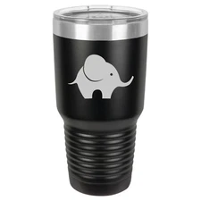 Tumbler 20oz 30oz Travel Mug Cup Vacuum Insulated Stainless Steel Baby Elephant