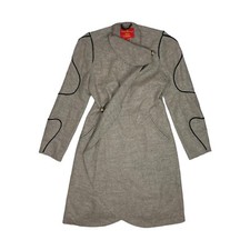 Aw15 Runway Vivienne Westwood Wool Manteau Grey Xs Made In Italy Red Label