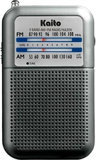 Kaito KA200 Pocket AM/FM Radio Receiver Sliver