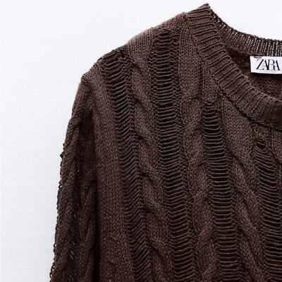 ZARA CABLE-KNIT DRESS | eBay