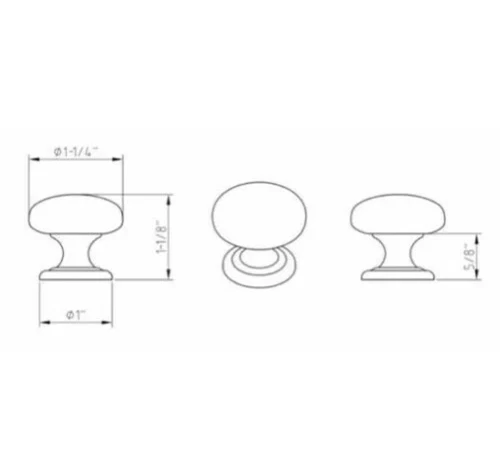 (qty 4) Hardware Resources  Element Cabinet Knob, 2980SN in Satin Nickel - Picture 3 of 3