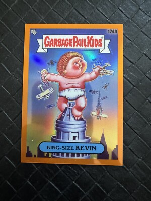 2020 GARBAGE PAIL KIDS CHROME 3 ORANGE REFRACTOR 124b KING-SIZE KEVIN 5/75 GPK