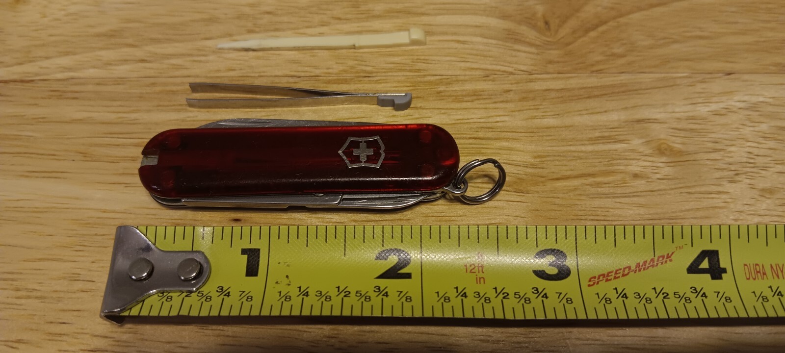 Victorinox Classic Small Swiss Army Translucent Red 3 Tool Pocket Knife eBay