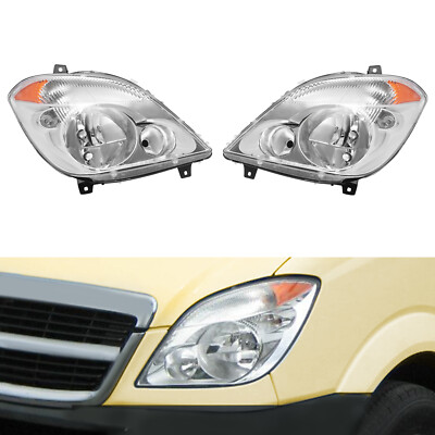 1 Pair* Headlight For 07-13 Dodge/Mercedes/Freightliner Sprinter 2500 3500