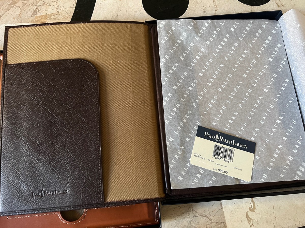 3 Polo Ralph Lauren Leather Tablet Case Brown Blue For Original