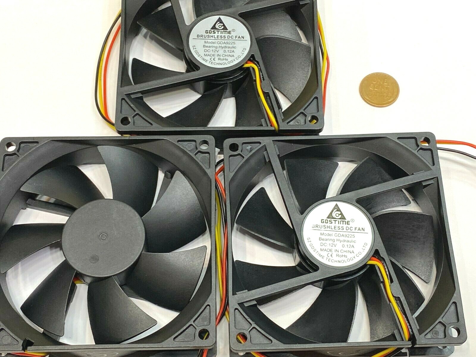 3x 9225 12V 92mm 25mm 3pin Cooling computer Fan PC Case Power Supply gda9225 G10
