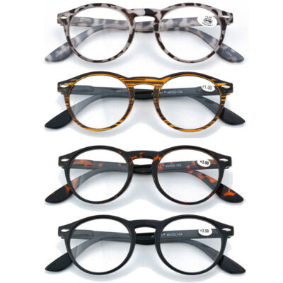 Mens Retro Round PC Full Frame Reading Glasses Readers 1.0 1.5 2.0 2.5 3.0 3.5