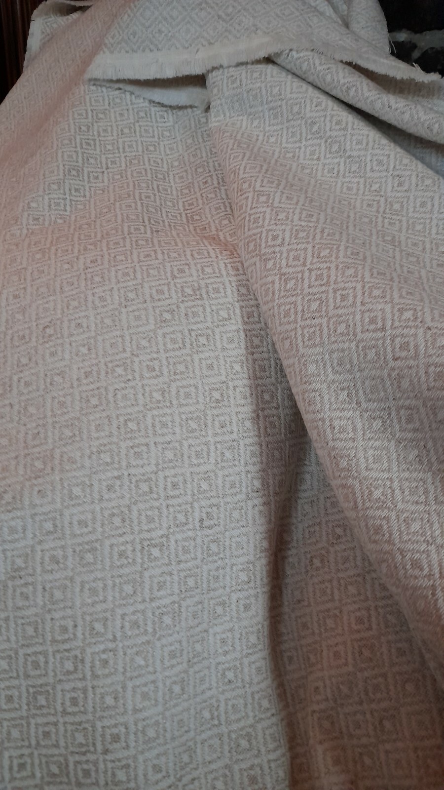 John LEWIS Fabric Remnant Rolled End LOHA WEAVE furnishings/curtains