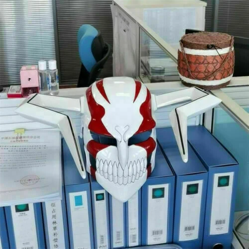 Casco 1:1 Anime Bleach Kurosaki Ichigo Cosplay Máscara Colección Accesorios Modelo Regalo Foto 4 de 4
