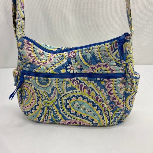 Vera Bradley Capri Blue Maggie Bag Shoulder Purse Small Floral Paisley USA VGUC - Picture 4 of 11