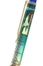 1987 California Science Center Floaty Pen Moving Shuttle Launch Blast Vintage