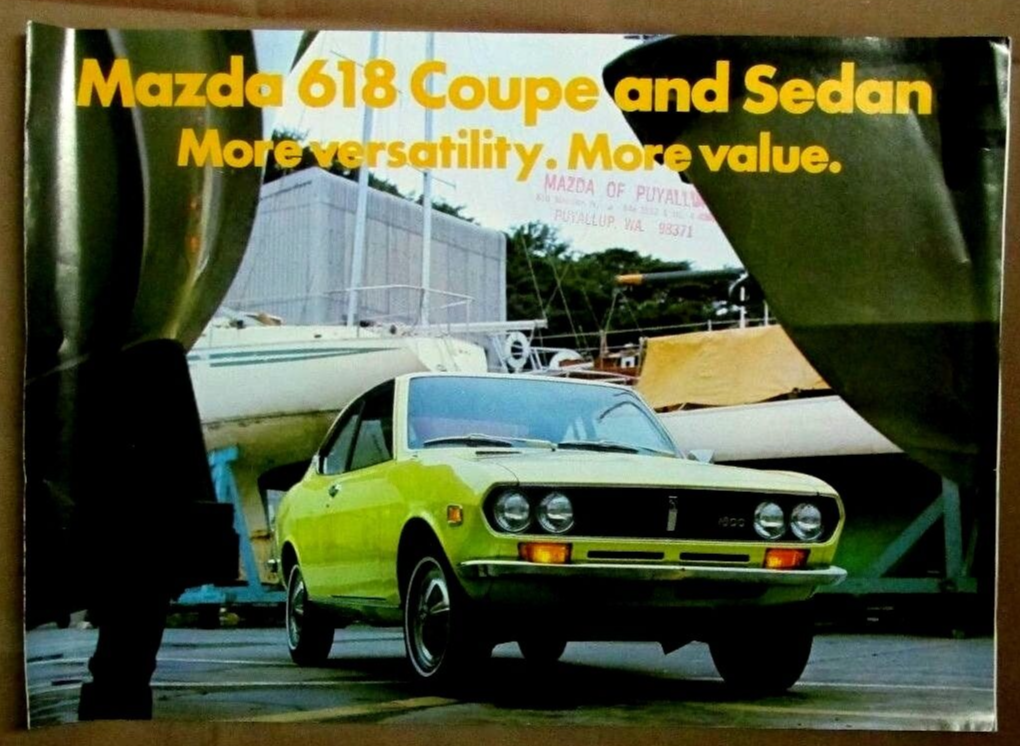 Vintage printed in Japan MAZDA 618 COUPE & SEDAN SALES BROCHURE