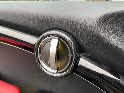 UK VERKÄUFER Carbon Look Tür Innenraum Griff Abdeckungen für Mini F56 F57 Cooper JCW