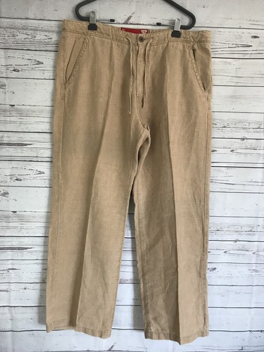 guess linen drawstring pants