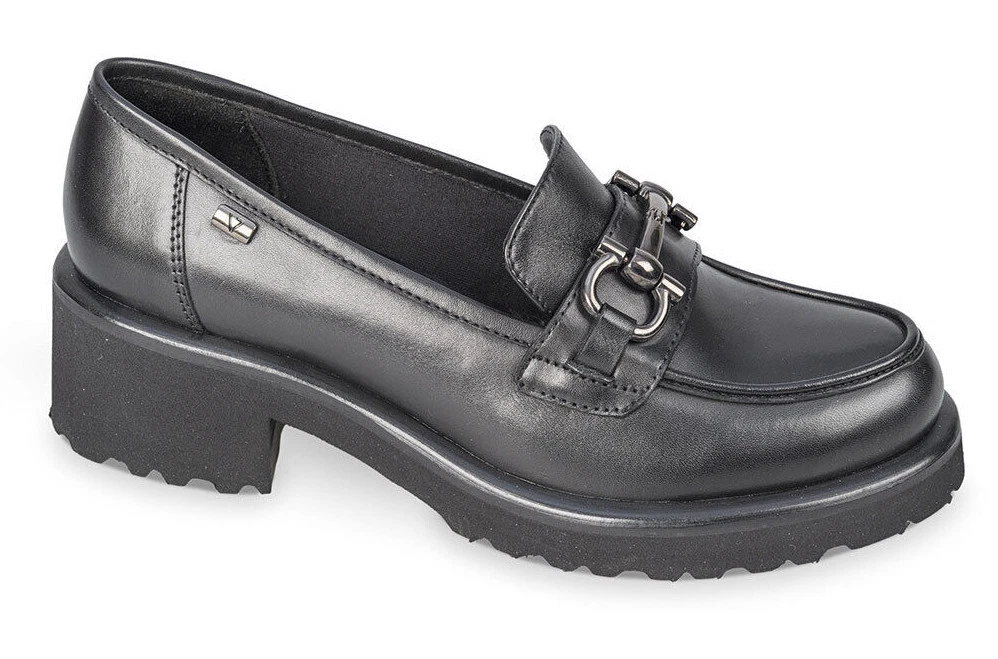 Valleverde 28M100 Moccasin Slipon Shoes From Thread Woman Black