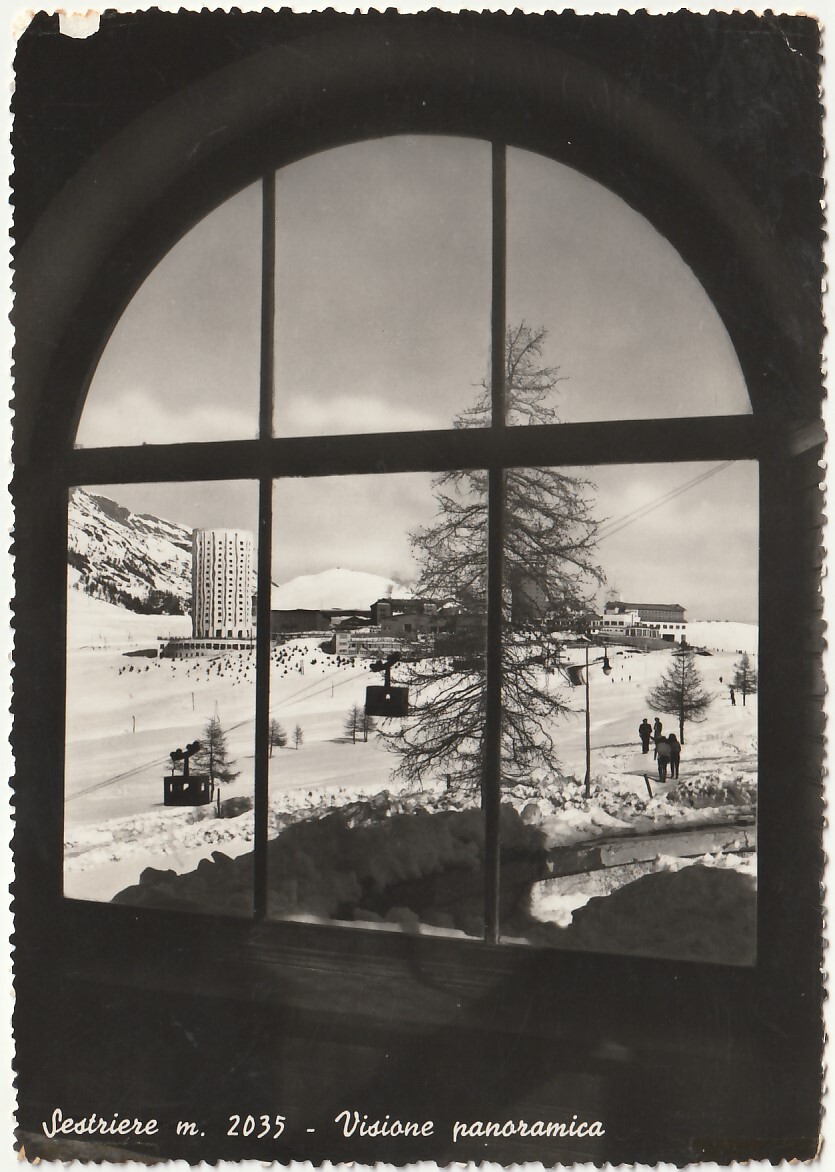 SESTRIERE - TORINO - VISIONE PANORAMICA - VIAGG. 1953 -10512-