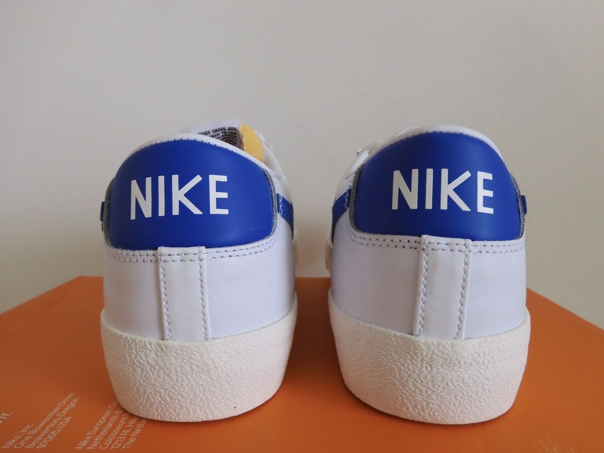 NIKE BLAZER LOW '77 VNTG VINTAGE WHITE-HYPER ROYAL BLUE SZ NIKE BLAZER LOW '77 VNTG VINTAGE WHITE-HYPER ROYAL BLUE SZ