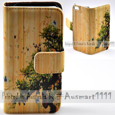 For Samsung Galaxy Note Series Timber Wall Print Wallet Mobile Phone Case Cover