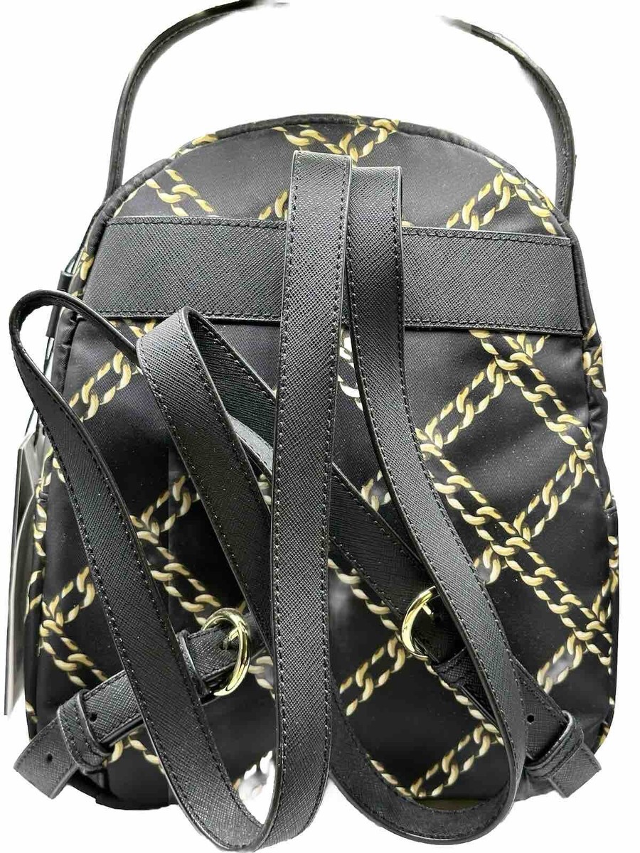 Karl Lagerfeld Black Nylon Backpack with Gold Hardware Karl Lagerfeld Nylon Exterior Backpack Bags & Handbags for  main image 2