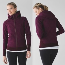 Lululemon Scuba Hoodie III Jacket Star Pixel Raspberry Bordeaux Drama Size 6