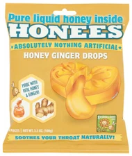 Honees Honey Ginger Soothing Throat Drops, 3.5 fl oz - US SELLER