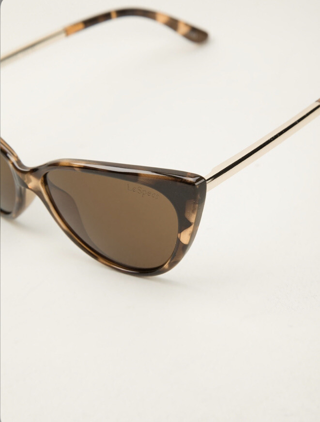 LE SPECS TWEEDLEDEE CAT EYE SUNGLASSES BROWN TORTOISESHELL  display picture 1