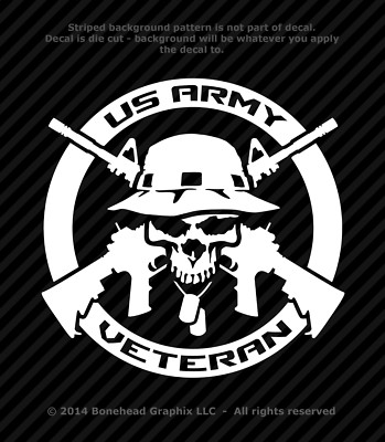 Vinyl Car Bumper Decal Distressed United States US Army Combat Vet Sticker Flag Bumper Vinyl Car