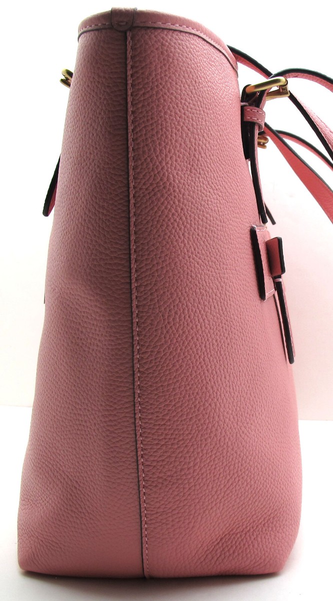 Coach Bubblegum Pink Pebbled Leather Taylor Shoulder Tote Bag