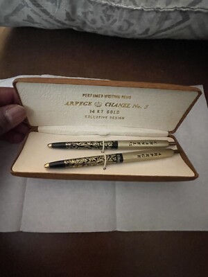 Vintage Chanel No.5 14kt Gold Exclusive Designed Perfumed Writing