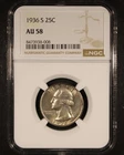 1936-S Washington Quarter - 25c NGC AU58 - Wholesome Coin!