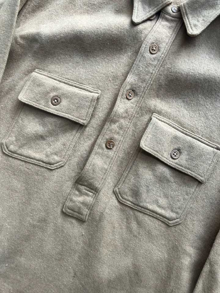 Camisa barbijo de lana vintage de 1900 de Wright y Chitson Foto 3 de 4